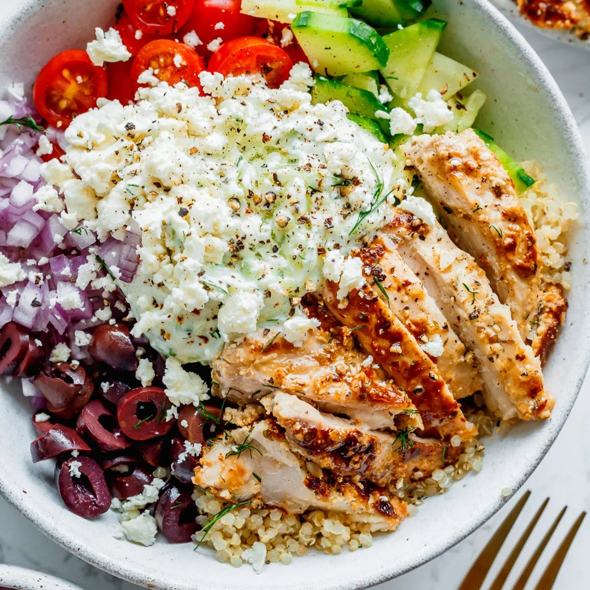 greek chicken bowl