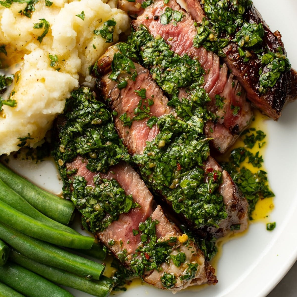 chimichurri steak plate