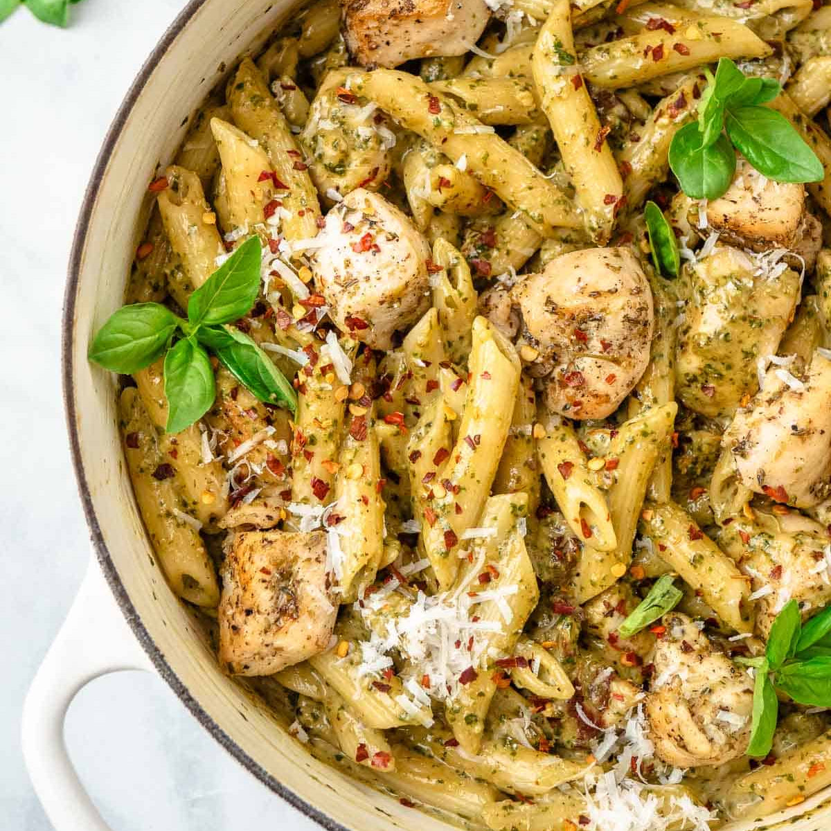 pesto chicken pasta