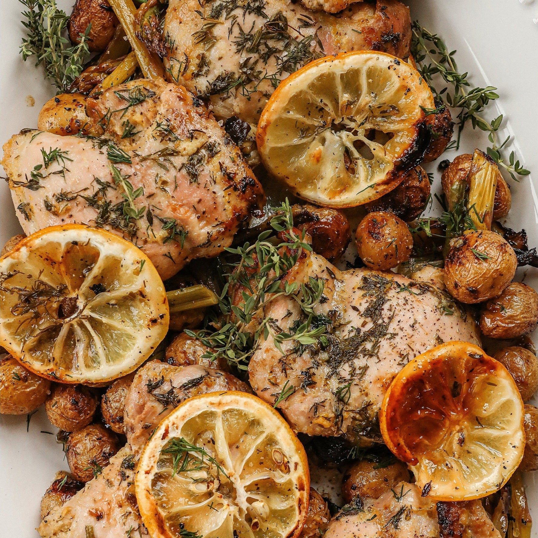 lemon rosemary chicken plate