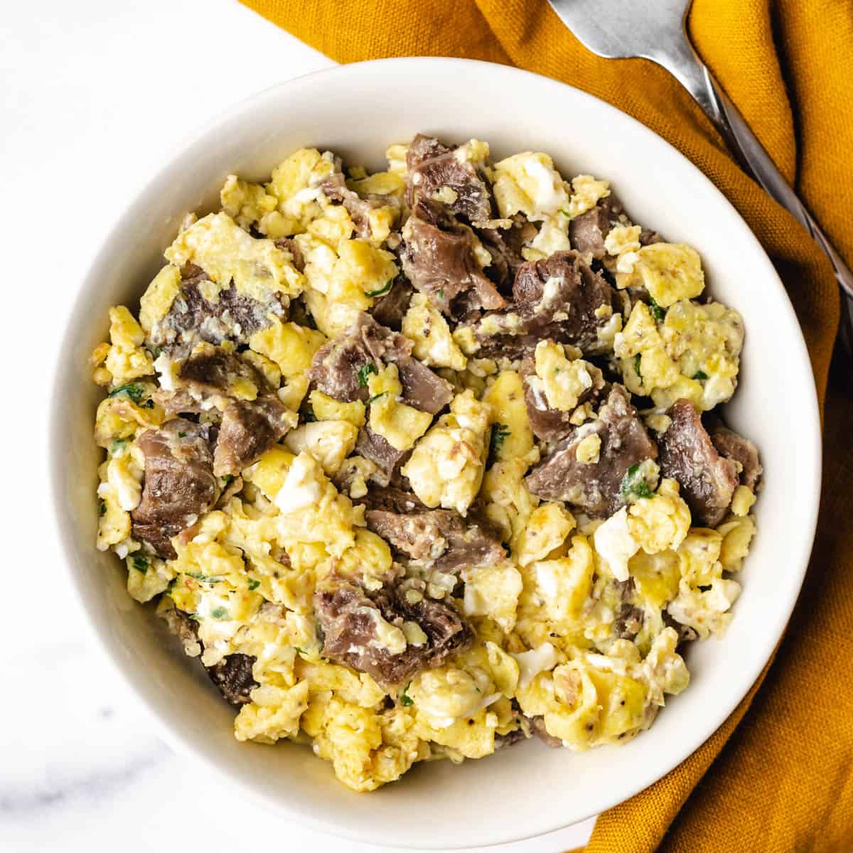 steak and egg scramble