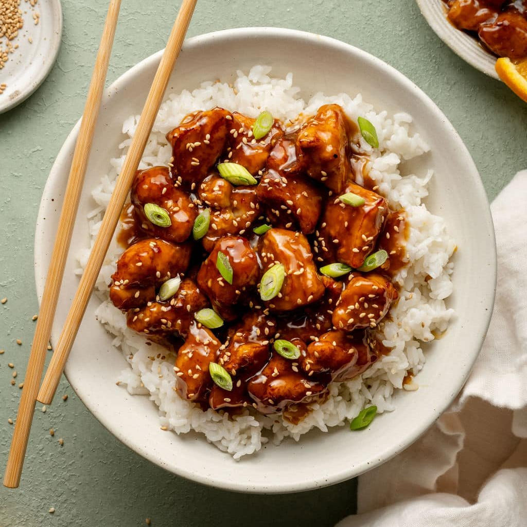 orange chicken bowl